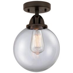 Nouveau 2 Beacon 8" LED Semi-Flush Mount - Oil Rubbed Bronze - Clear S