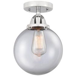 Nouveau 2 Beacon 8" LED Semi-Flush Mount - Polished Chrome - Clear Sha