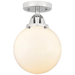 Nouveau 2 Beacon 8" LED Semi-Flush Mount - Polished Chrome - Matte Whi