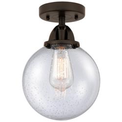 Nouveau 2 Beacon 8" Semi-Flush Mount - Oil Rubbed Bronze - Seedy Shade