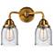 Nouveau 2 Bell 5" 2 Light 13" Bath Light - Brushed Brass - Seedy