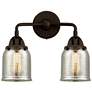 Nouveau 2 Bell 5" 2 Light 13" LED Bath Light - Oil Rubbed Bronze 