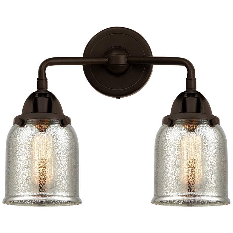 Image 1 Nouveau 2 Bell 5" 2 Light 13" LED Bath Light - Oil Rubbed Bronze