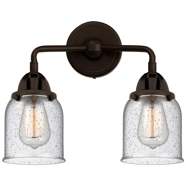 Image 1 Nouveau 2 Bell 5" 2 Light 13" LED Bath Light - Oil Rubbed Bronze