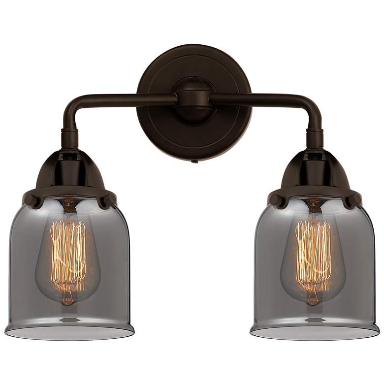 Image 1 Nouveau 2 Bell 5" 2 Light 13" LED Bath Light - Oil Rubbed Bronze