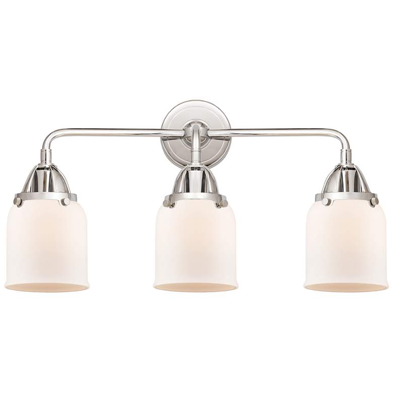 Image 1 Nouveau 2 Bell 5" 3 Light 23" LED Bath Light - Polished Chrome -