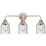 Nouveau 2 Bell 5" 3 Light 23" LED Bath Light - Polished Nickel -