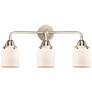 Nouveau 2 Bell 5" 3 Light 23" LED Bath Light - Polished Nickel -