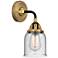 Nouveau 2 Bell 5" Incandescent Sconce - Black Brass Finish - Seedy Sha