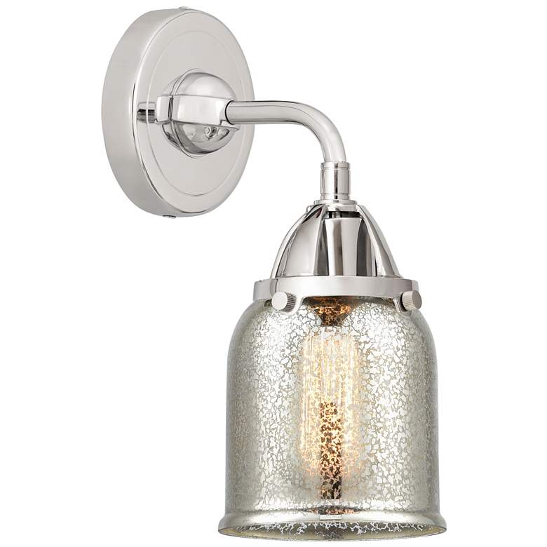 Image 1 Nouveau 2 Bell 5 inch Incandescent Sconce - Chrome Finish - Mercury Shade
