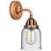 Nouveau 2 Bell 5" Incandescent Sconce - Copper Finish - Seedy Shade