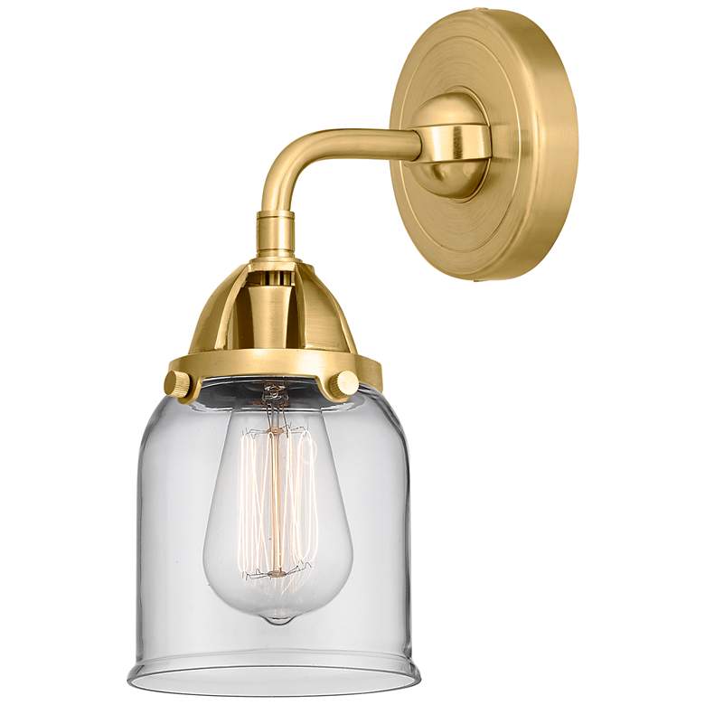 Image 1 Nouveau 2 Bell 5" Incandescent Sconce - Gold Finish - Clear Shade