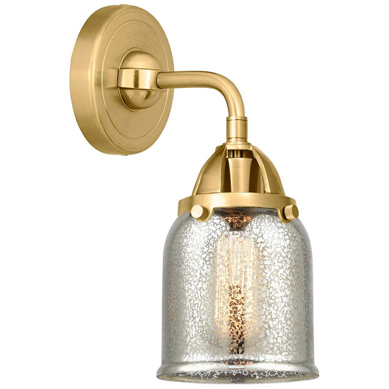 Image 1 Nouveau 2 Bell 5 inch Incandescent Sconce - Gold Finish - Mercury Shade