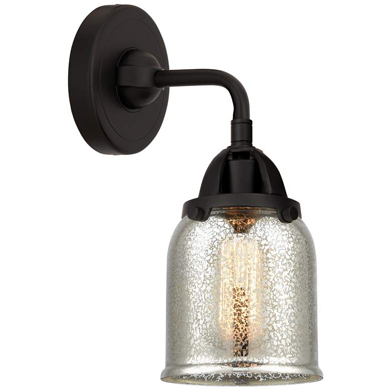 Image 1 Nouveau 2 Bell 5" Incandescent Sconce - Matte Black Finish - Mercury S