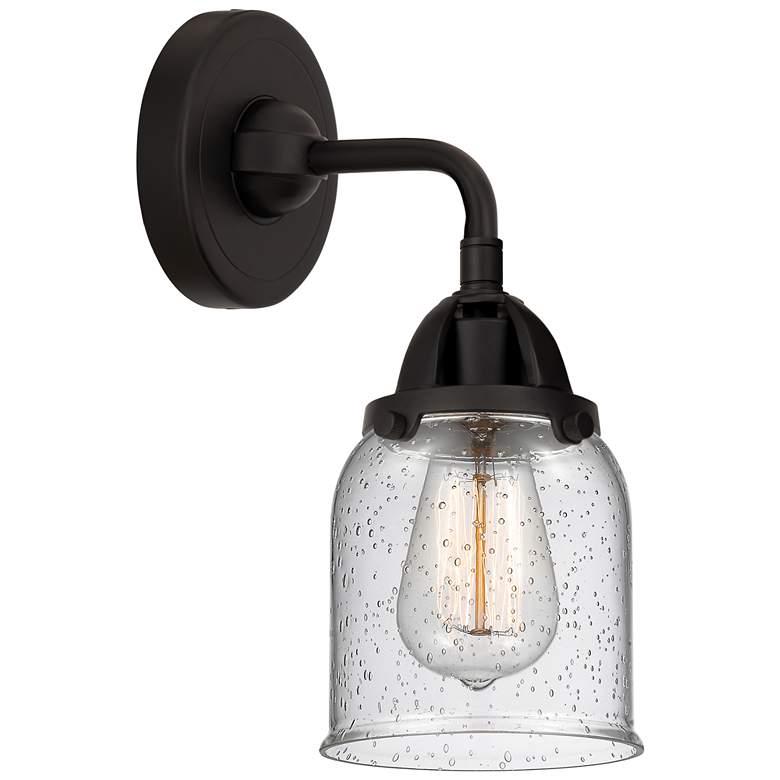 Image 1 Nouveau 2 Bell 5" Incandescent Sconce - Matte Black Finish - Seedy Sha