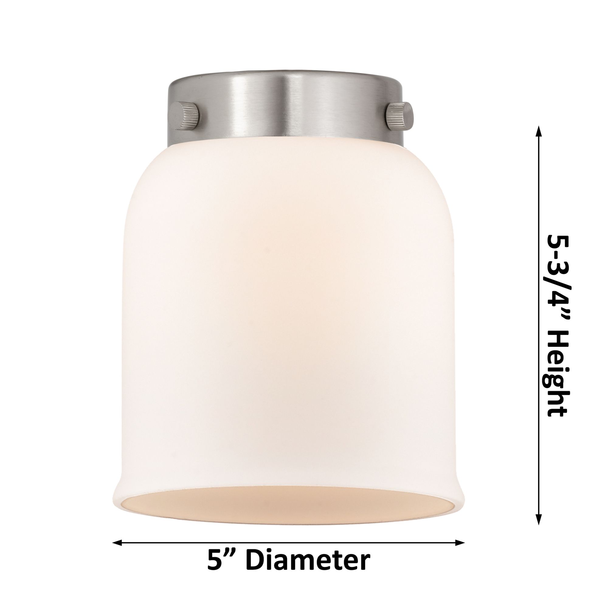 Image 4 Nouveau 2 Bell 5" Incandescent Sconce - Nickel Finish - Matte White Sh more views