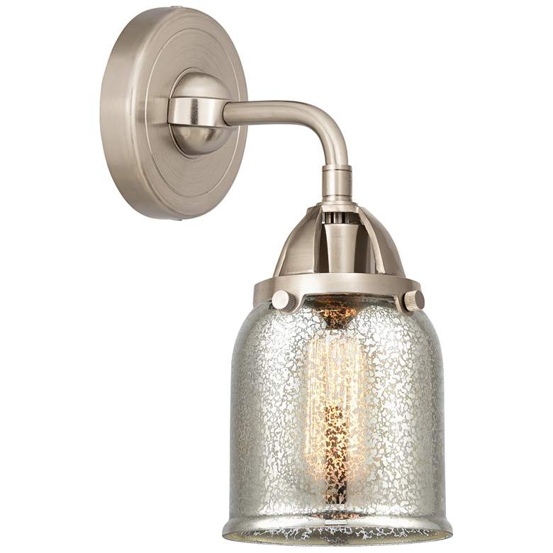 Image 1 Nouveau 2 Bell 5" Incandescent Sconce - Nickel Finish - Mercury Shade