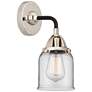 Nouveau 2 Bell 5" LED Sconce - Black Nickel Finish - Clear Shade