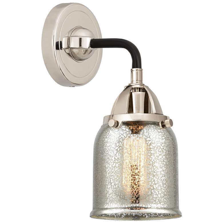 Image 1 Nouveau 2 Bell 5" LED Sconce - Black Nickel Finish - Mercury Shade