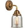 Nouveau 2 Bell 5" LED Sconce - Brass Finish - Mercury Shade
