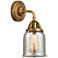 Nouveau 2 Bell 5" LED Sconce - Brass Finish - Mercury Shade