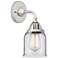 Nouveau 2 Bell 5" LED Sconce - Chrome Finish - Clear Shade