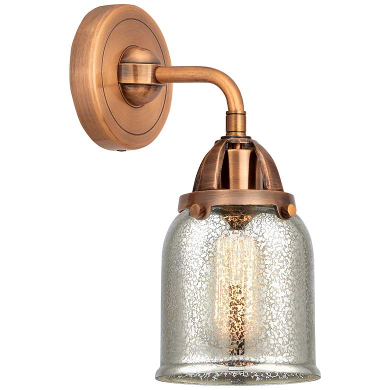 Image 1 Nouveau 2 Bell 5" LED Sconce - Copper Finish - Mercury Shade