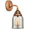 Nouveau 2 Bell 5" LED Sconce - Copper Finish - Mercury Shade