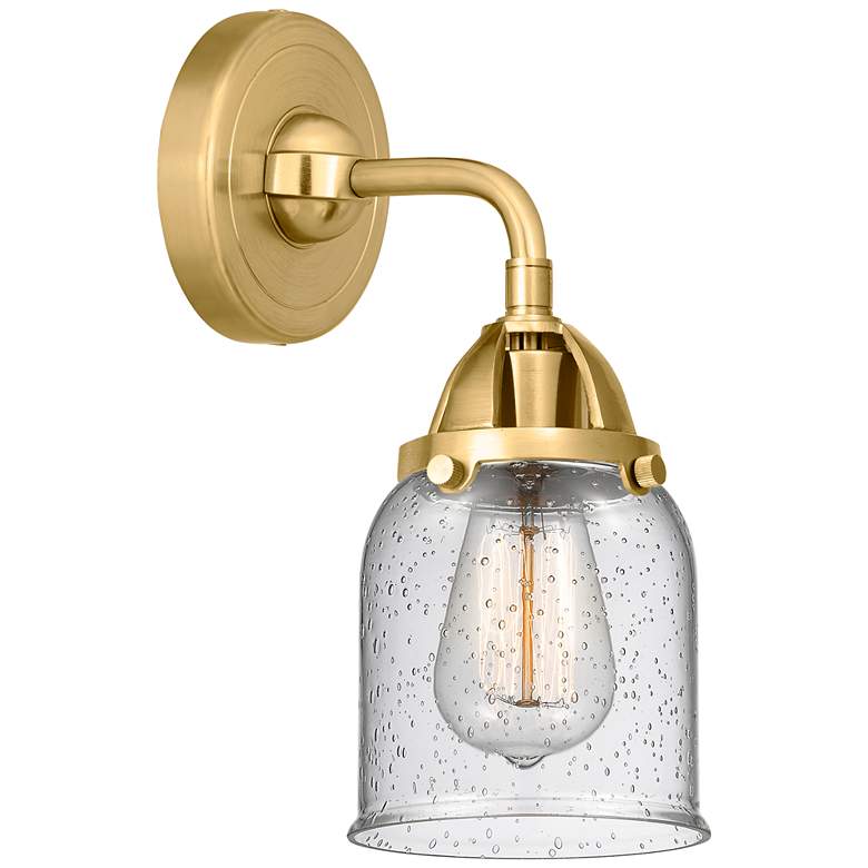 Image 1 Nouveau 2 Bell 5" LED Sconce - Gold Finish - Seedy Shade