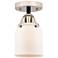 Nouveau 2 Bell 5" LED Semi-Flush Mount - Black Polished Nickel - White