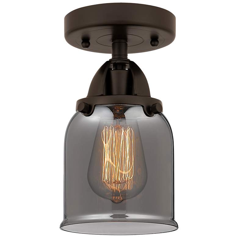 Image 1 Nouveau 2 Bell 5" LED Semi-Flush Mount - Oil Rubbed Bronze - Plated Sm