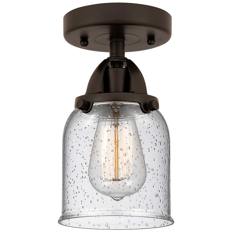 Image 1 Nouveau 2 Bell 5" LED Semi-Flush Mount - Oil Rubbed Bronze - Seedy Sha