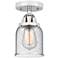 Nouveau 2 Bell 5" LED Semi-Flush Mount - Polished Chrome - Seedy Shade