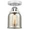 Nouveau 2 Bell 5" Semi-Flush Mount - Chrome - Silver Plated Mercury