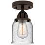 Nouveau 2 Bell 5" Semi-Flush Mount - Oil Rubbed Bronze - Seedy Shade