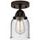 Nouveau 2 Bell 5" Semi-Flush Mount - Oil Rubbed Bronze - Seedy Shade