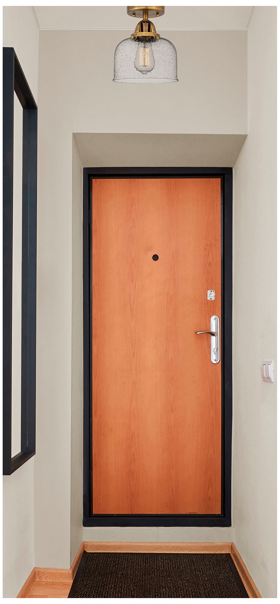 Image 2 Nouveau 2 Bell 8" LED Semi-Flush Mount - Brushed Brass - Seedy Shade more views