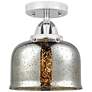 Nouveau 2 Bell 8" LED Semi-Flush Mount - Chrome - Silver Plated Mercur