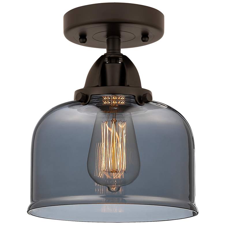 Image 1 Nouveau 2 Bell 8" LED Semi-Flush Mount - Oil Rubbed Bronze - Plated Sm