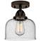 Nouveau 2 Bell 8" LED Semi-Flush Mount - Oil Rubbed Bronze - Seedy Sha