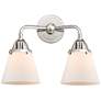 Nouveau 2 Cone 6" 2 Light 14" LED Bath Light - Polished Chrome -