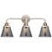 Nouveau 2 Cone 6" 3 Light 24" LED Bath Light - Polished Nickel -