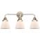 Nouveau 2 Cone 6" 3 Light 24" LED Bath Light - Polished Nickel -