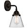 Nouveau 2 Cone 6" Incandescent Sconce - Bronze Finish - Seedy Shade
