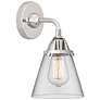 Nouveau 2 Cone 6" Incandescent Sconce - Chrome Finish - Clear Shade