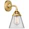 Nouveau 2 Cone 6" Incandescent Sconce - Gold Finish - Clear Shade
