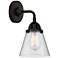 Nouveau 2 Cone 6" Incandescent Sconce - Matte Black Finish - Seedy Sha