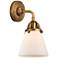 Nouveau 2 Cone 6" LED Sconce - Brass Finish - Matte White Shade