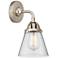 Nouveau 2 Cone 6" LED Sconce - Nickel Finish - Seedy Shade