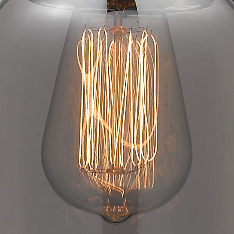 Image 3 Nouveau 2 Cone 8" 2 Light 16" Bath Light - Black Brass - Smoke Sh more views